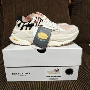 Brandblack Los Angeles Saga 130 Pony Women's Pink and Black Sneakers Size